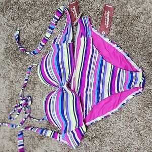 Neon Stripe 2 piece Swimsuit by Arizona